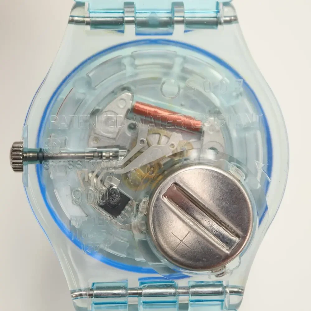 Swatch Bouquet Pour Maman Blue Pink 34mm Womens Watch Swiss Made w New Battery